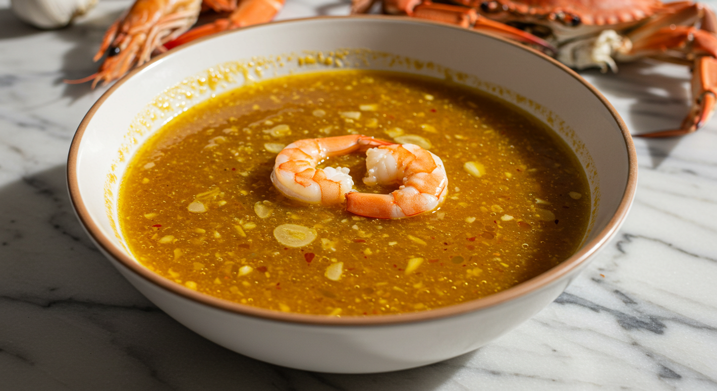 Rich Seafood Boil Sauce in a Bowl