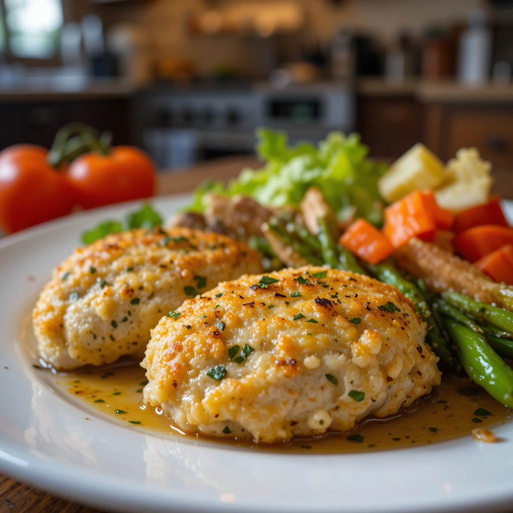 "Parmesan Crusted Chicken Sheet Pan Dinner with vegetables"