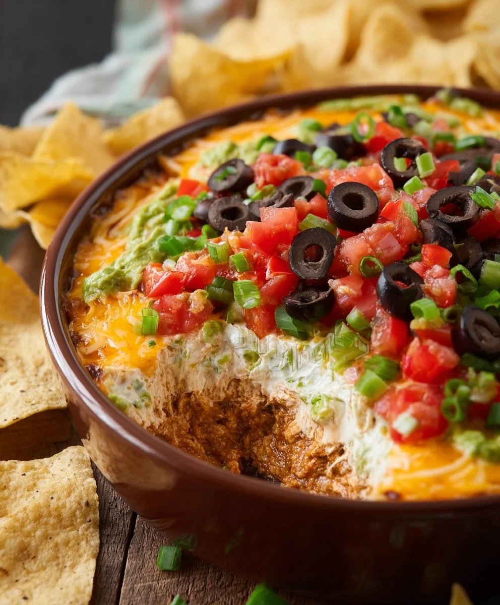 Easy Seven Layer Dip Recipe- Crowd Pleaser