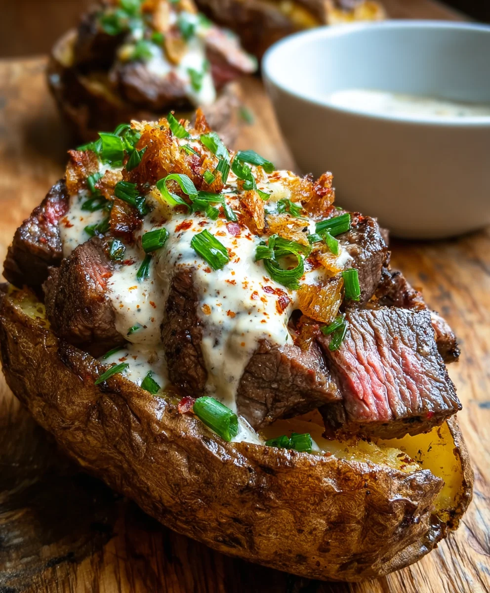 Loaded Steak Potato-Hearty & Flavorful Meal