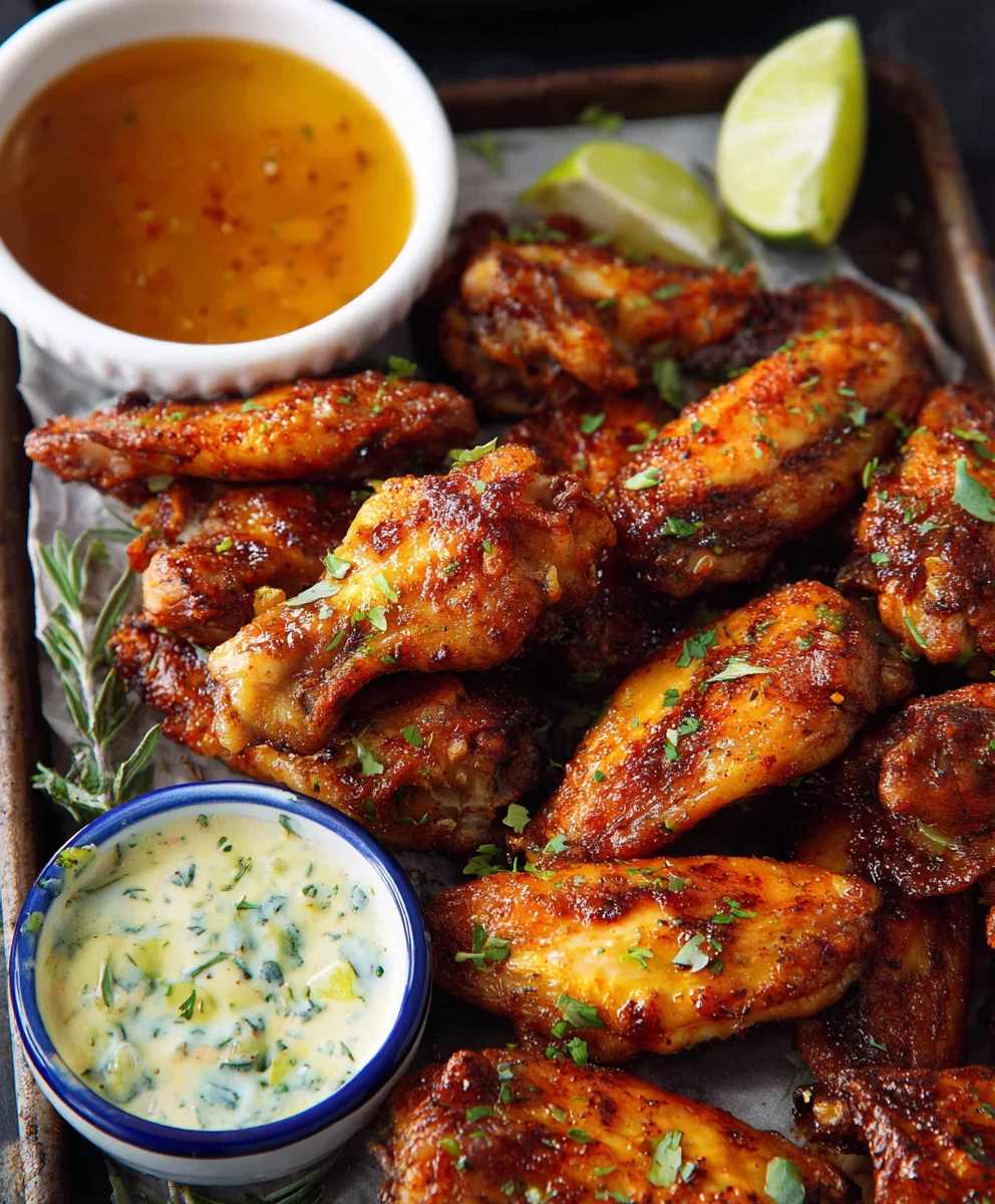 Best Baked Chicken Wings Three Sauce Recipe