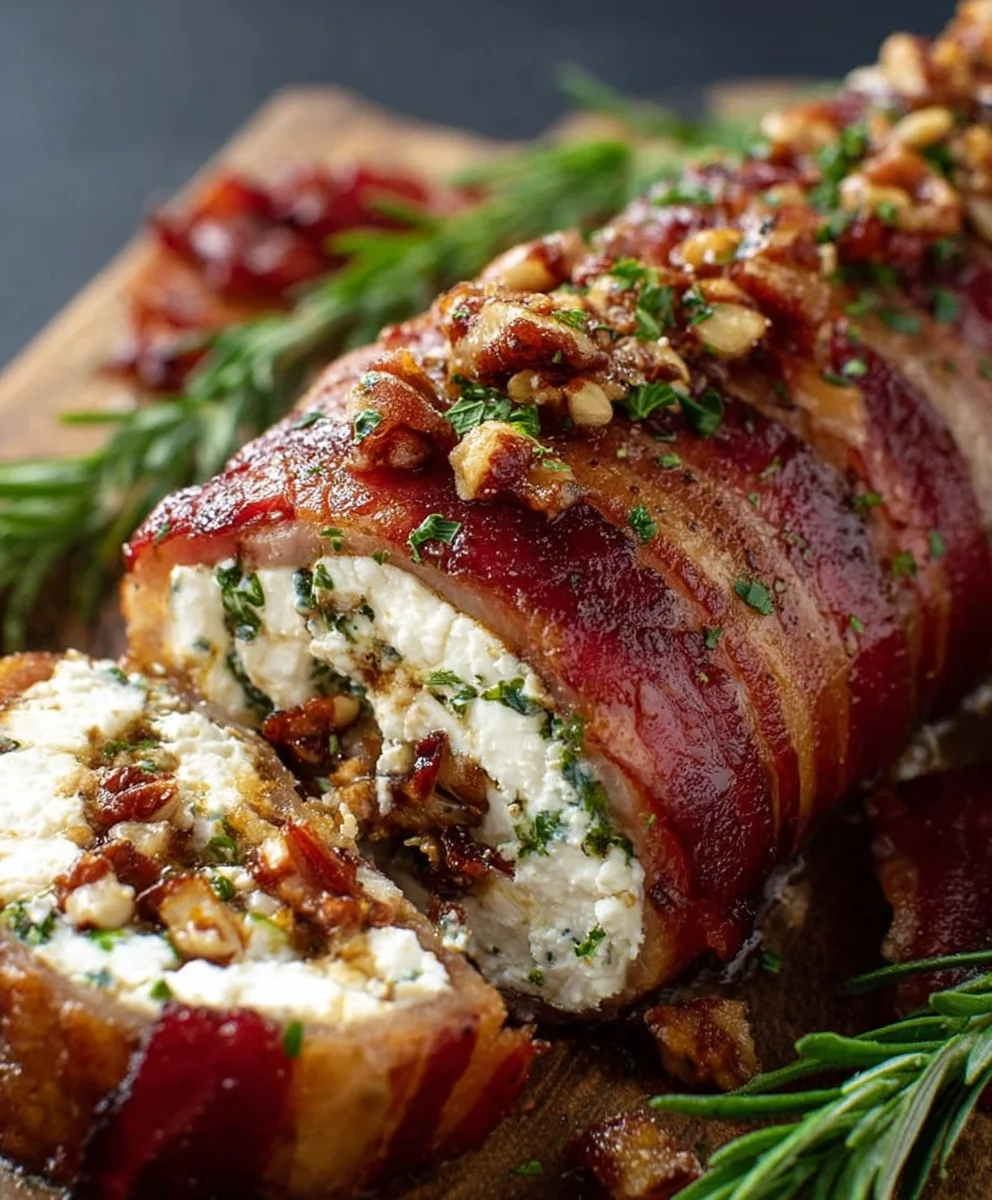 Million Dollar Beef Beef Bacon Goat Cheese Appetizer Log