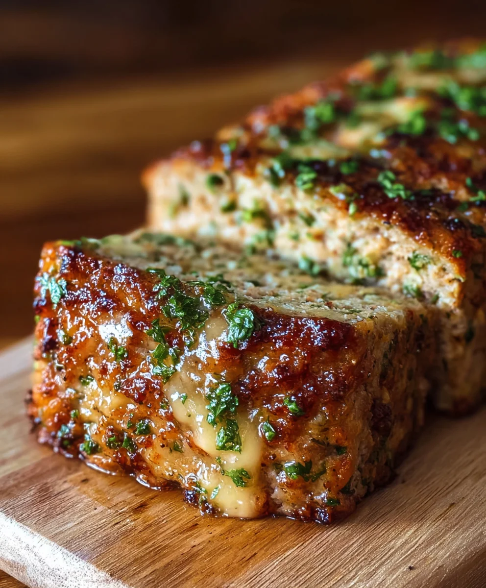 Juicy Garlic Parmesan Chicken Meatloaf-Comfort Delight