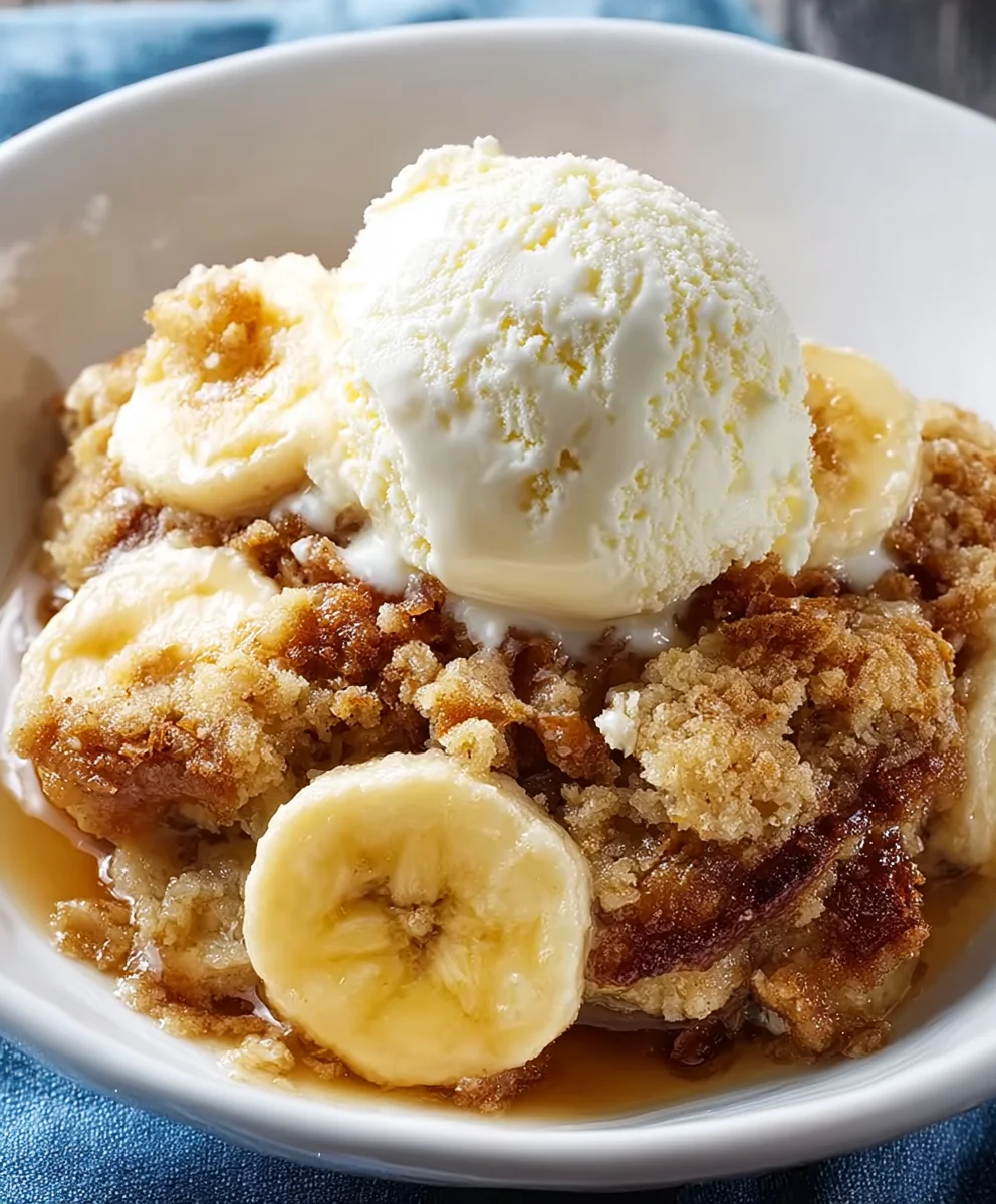 Southern Banana Cobbler- Easy Homemade Dessert Recipe