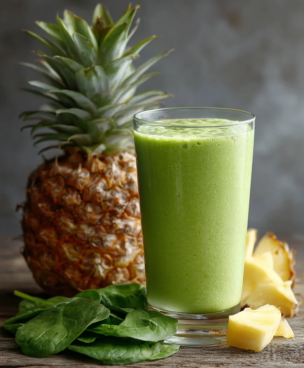 Feel-Good Green Smoothie Pineapple Gin Extractger Spinach