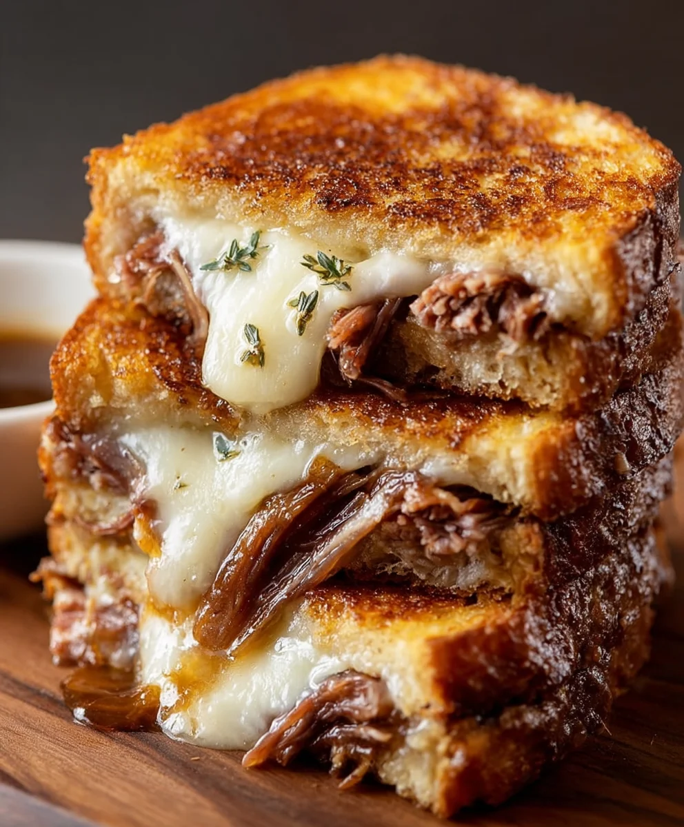 French Dip Grilled Cheese Sandwich Recipe