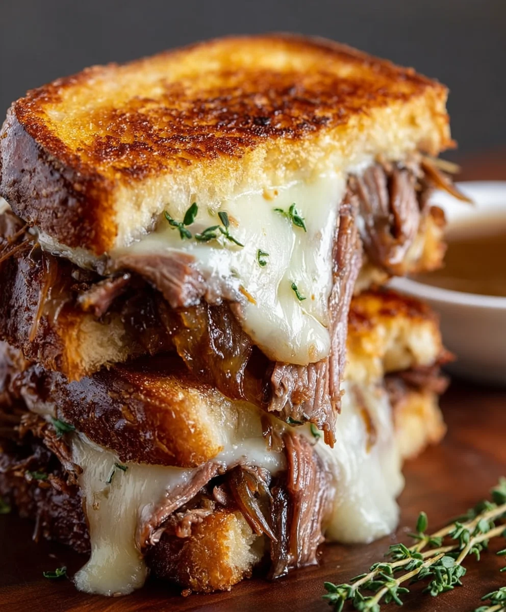 French Dip Grilled Cheese Sandwich Recipe