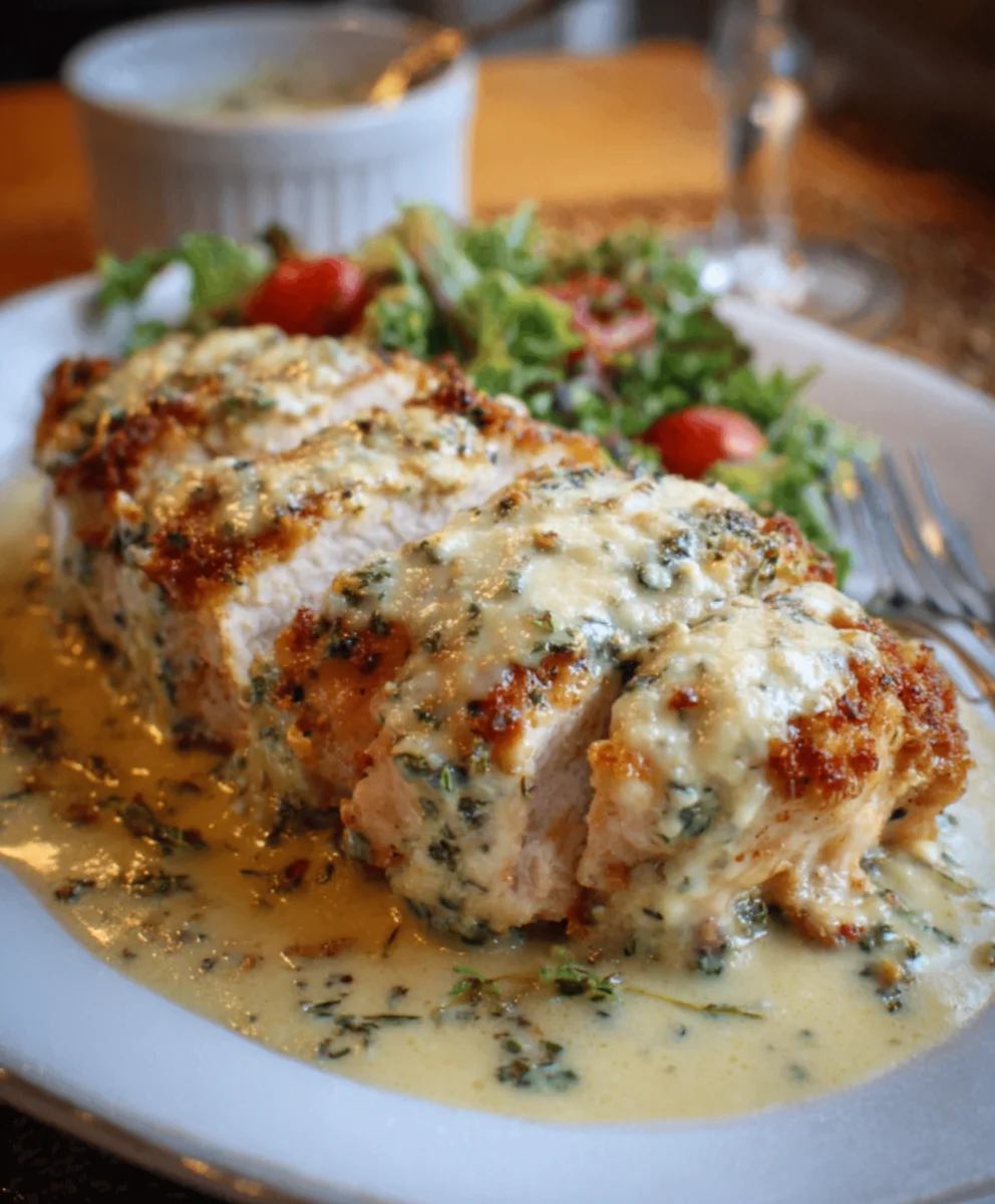 Baked Caesar Chicken-Creamy Parmesan Sauce
