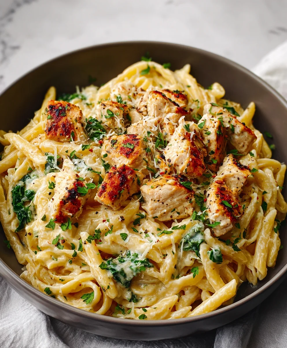 Healthy Garlic Parmesan Chicken Pasta Recipe
