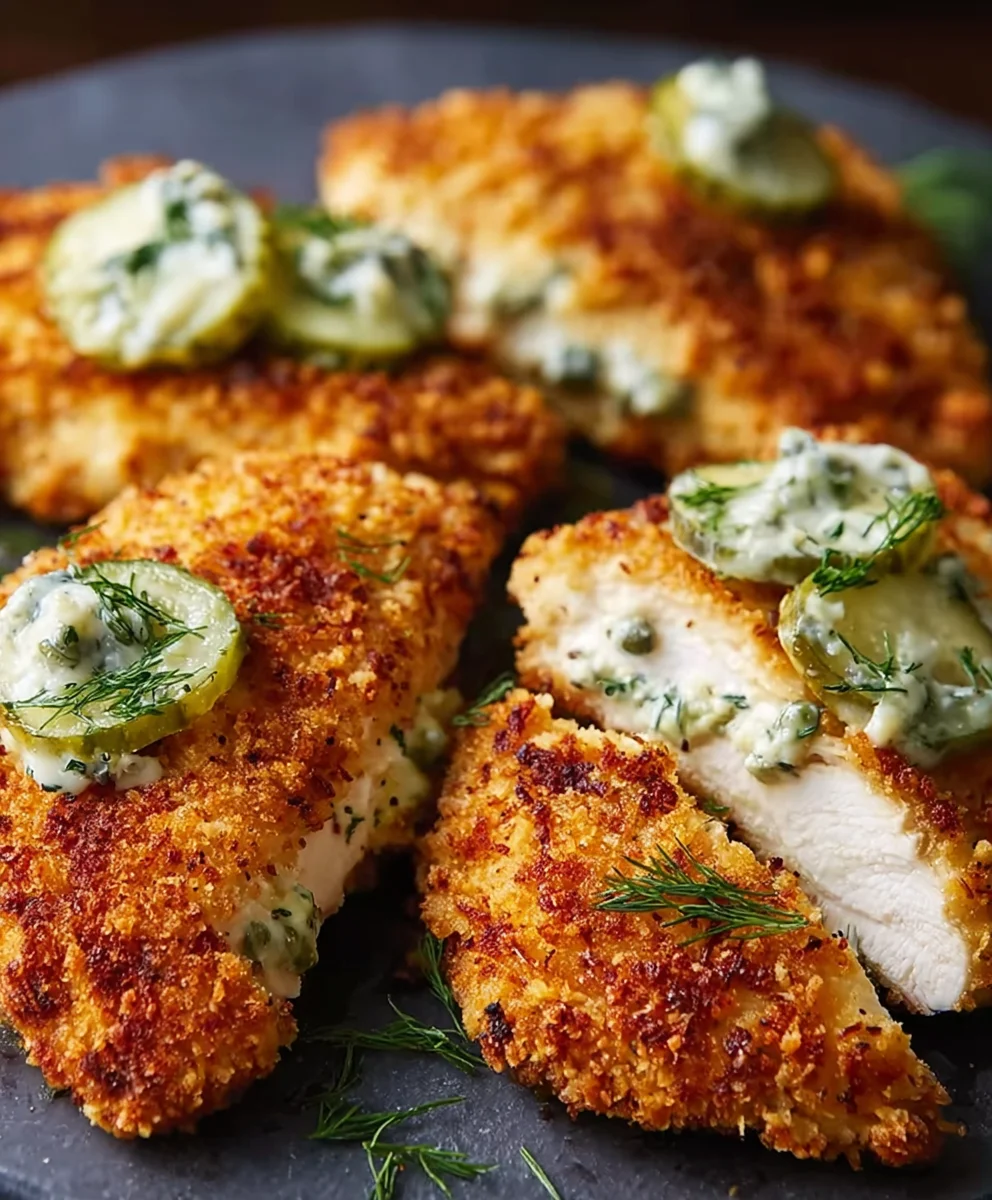 Crispy Dill Pickle Parmesan Chicken Recipe
