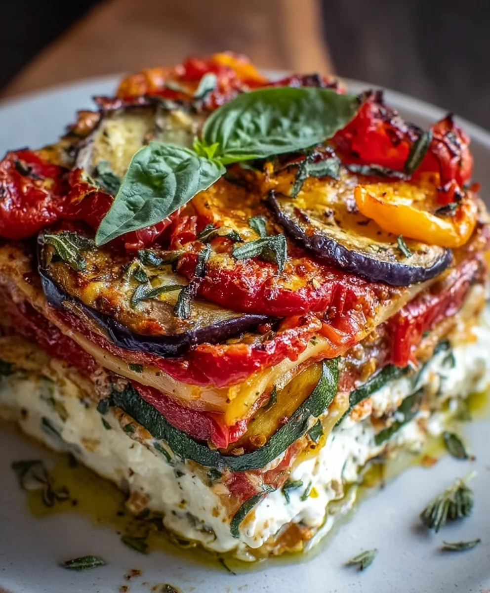 Mediterranean Vegetable Lasagna- Creamy Ricotta Delight