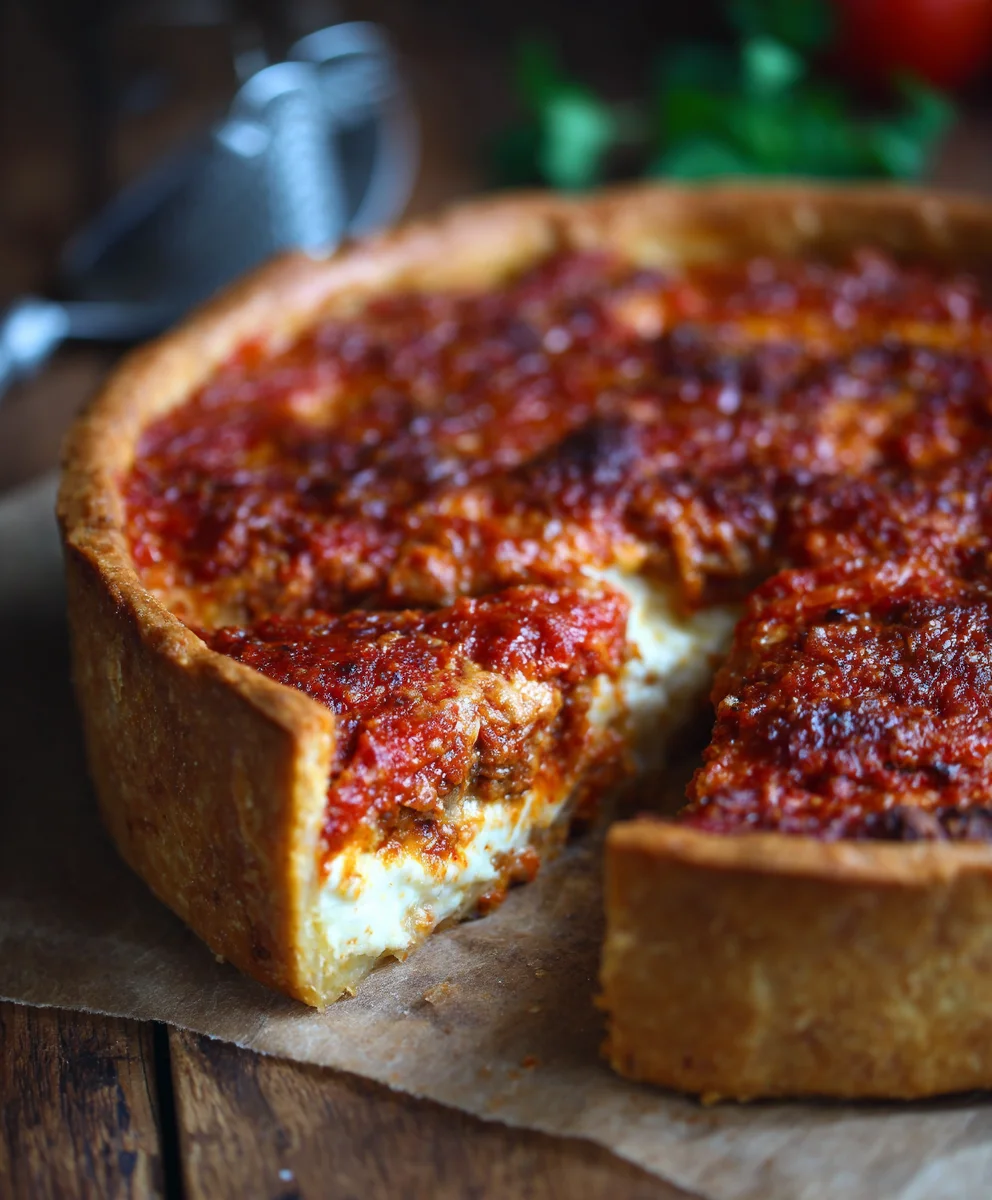 Homemade Chicago Style Pizza Recipe - Best Deep Dish