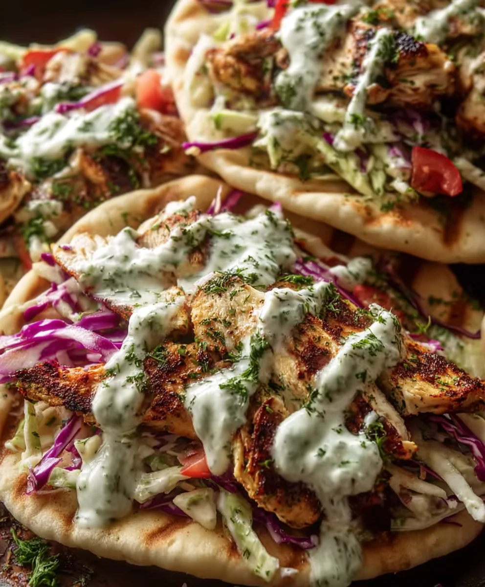 Sheet Pan Chicken Pitas Fresh Herb Ranch Slaw