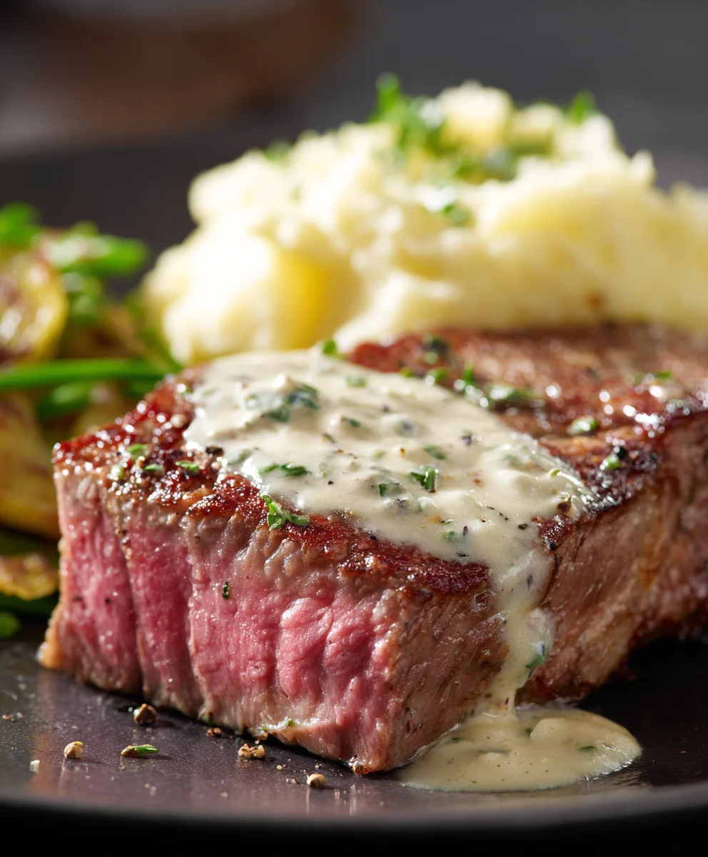 Irish Whiskey Extract Beef Steaks with Colcannon