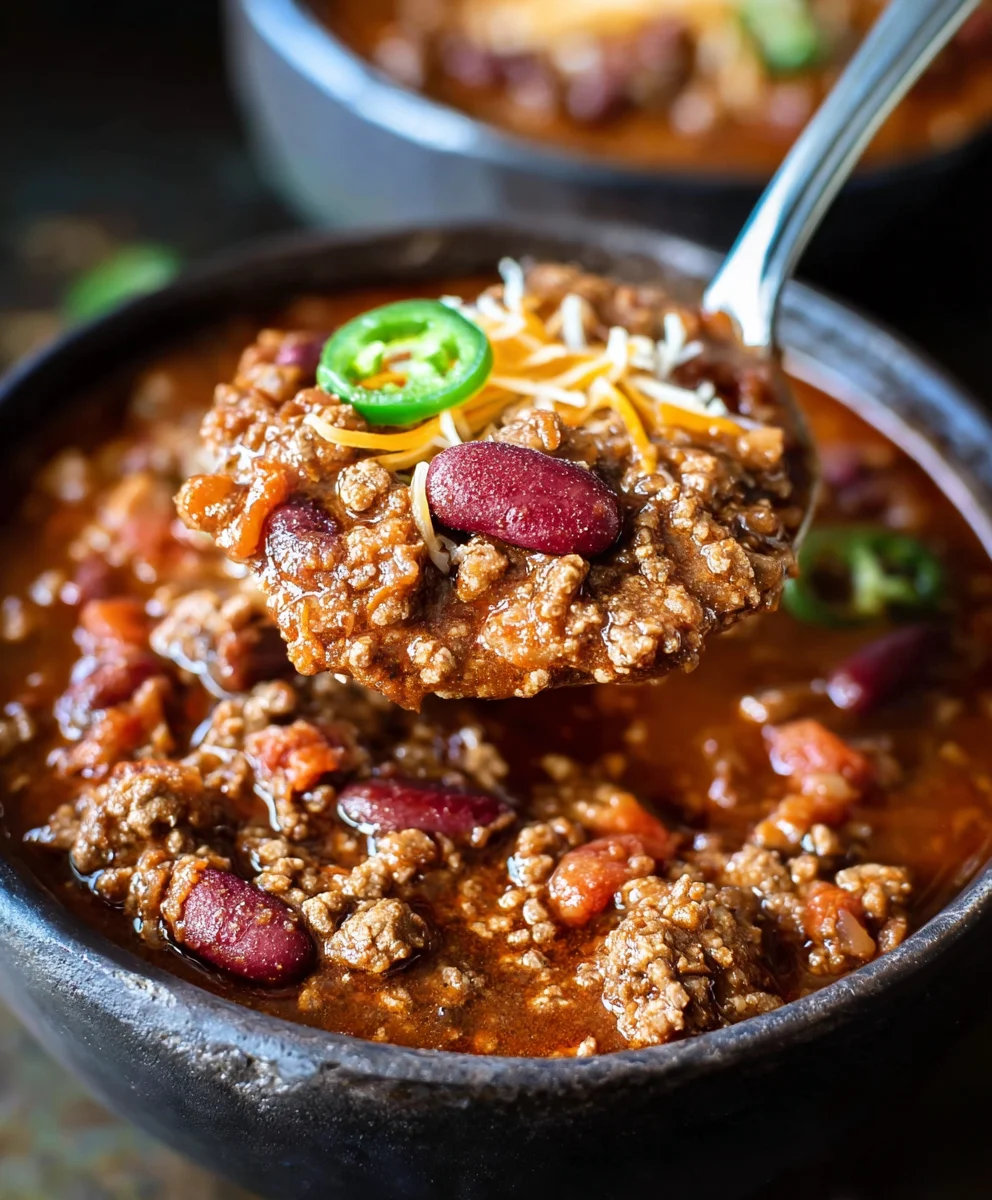 Easy Beef Crockpot Chili Recipe-Hearty & Delicious