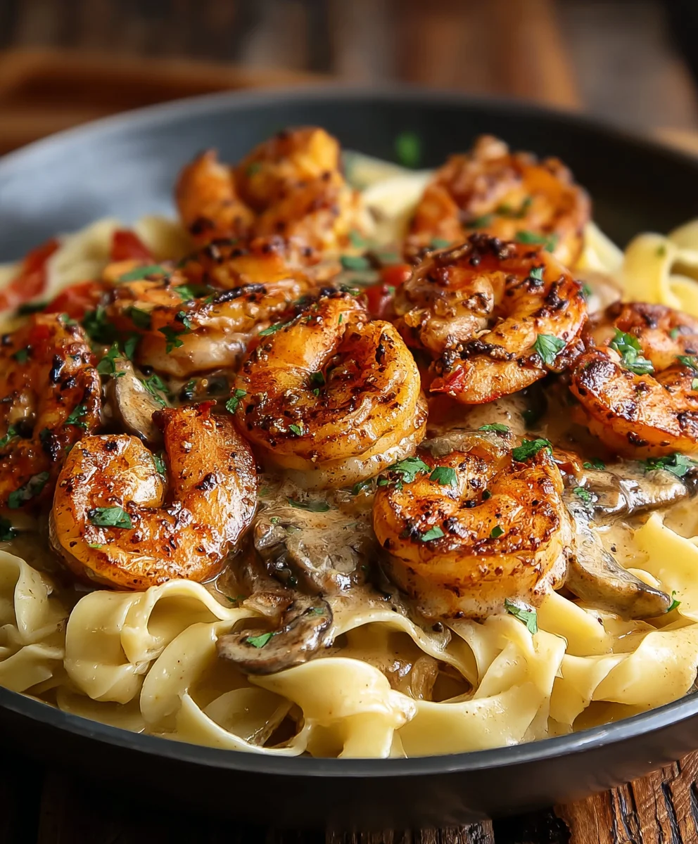 Blackened Shrimp Stroganoff-Quick & Easy Beef Twist