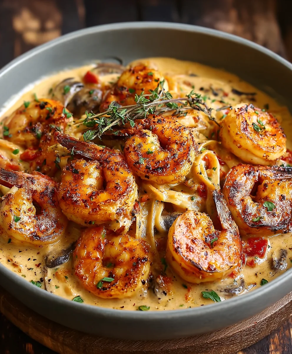 Blackened Shrimp Stroganoff- Flavorful Creamy Dinner