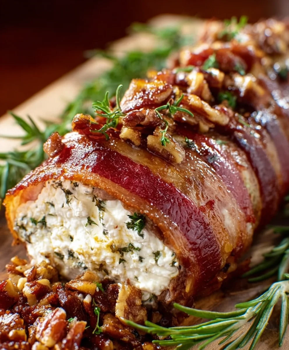 Million Dollar Beef Beef Bacon Goat Cheese Appetizer Log