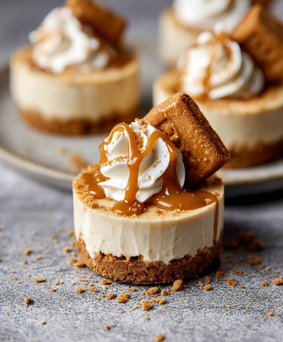 No Bake Mini Biscoff Cheesecakes Deliciously Easy