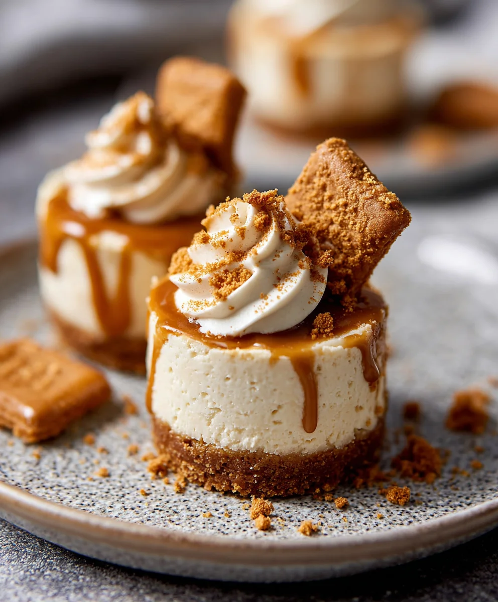 No Bake Mini Biscoff Cheesecakes Deliciously Easy