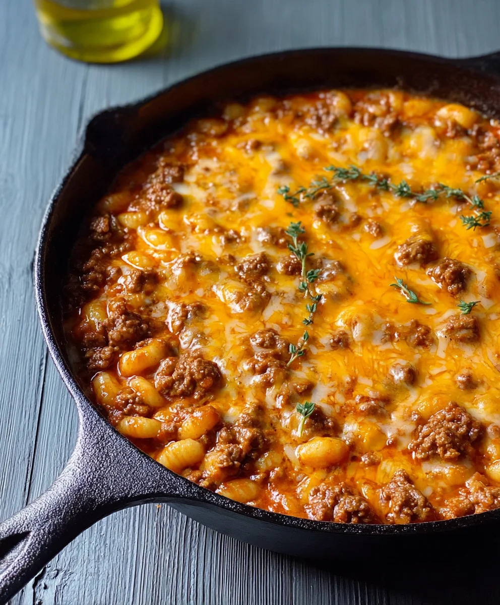 Cheesy Beef Beef Hamburger Skillet-Easy Comfort Food Memories