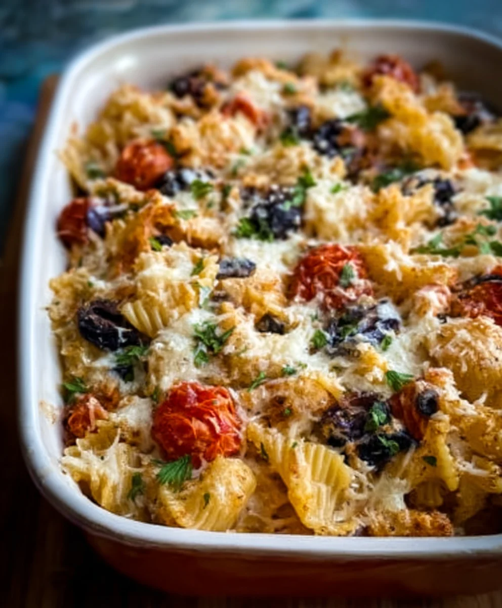 Easy Baked Mediterranean Pasta Dinner Recipe